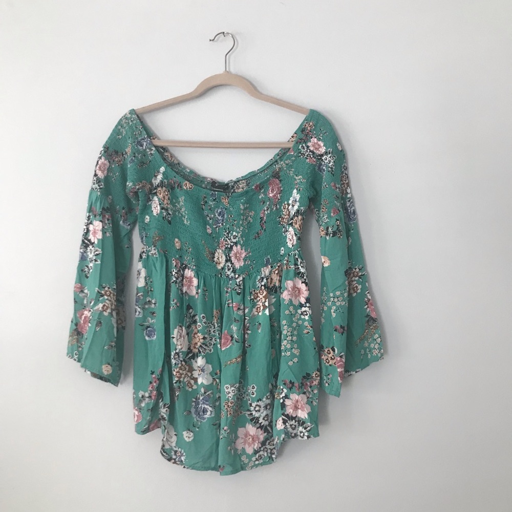 Cutie Flowery Off The Shoulder Top